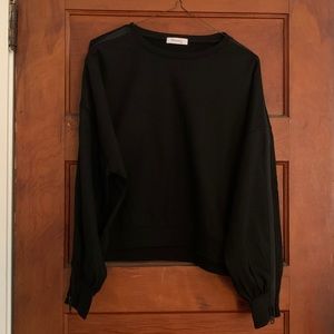 Skinnygirl French Terry Zipper Detail Sweatshirt